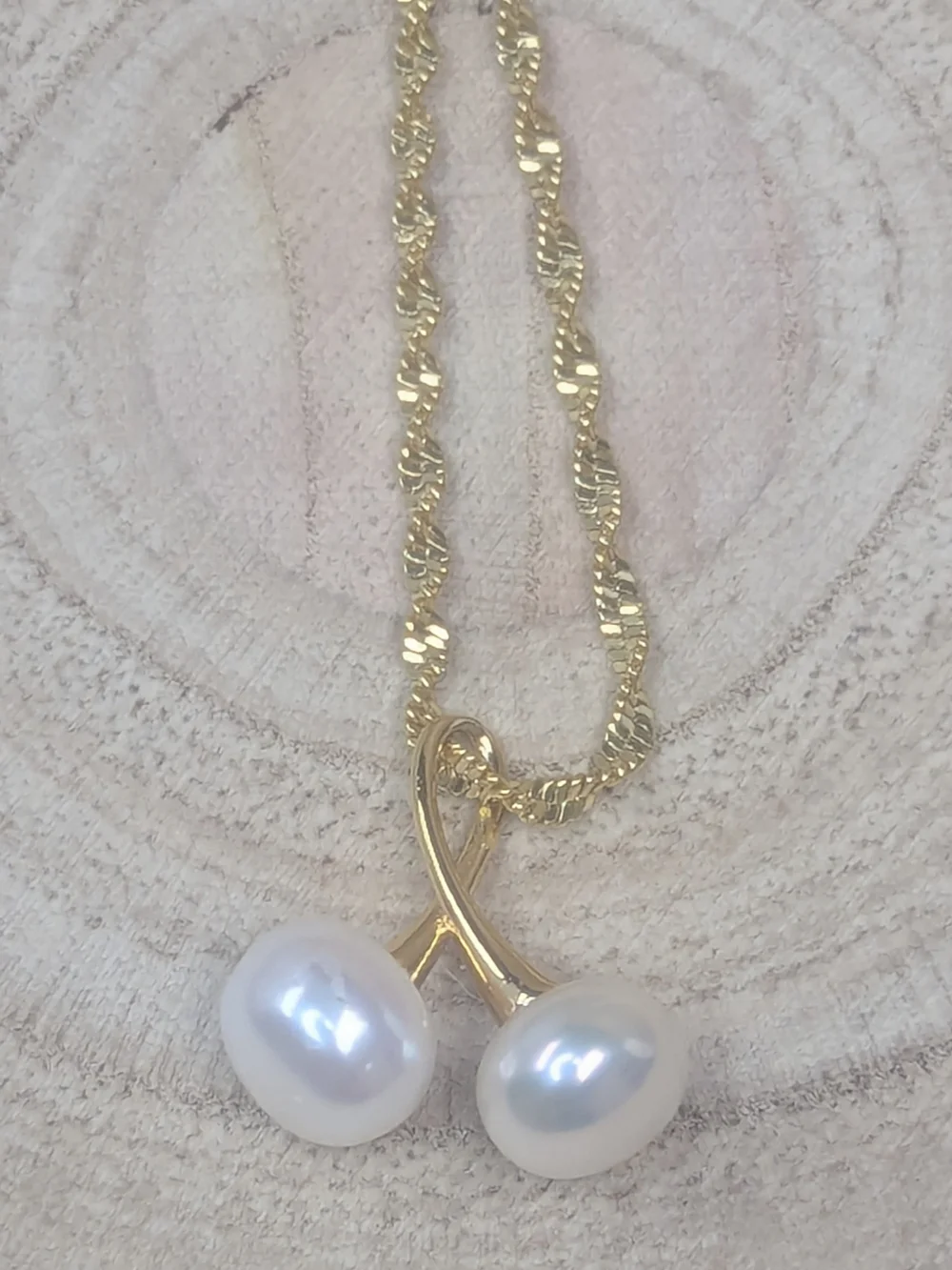 Cultured Pearl Twist Necklace 18” | 18K Gold Plated Rope Chain | June Birthstone